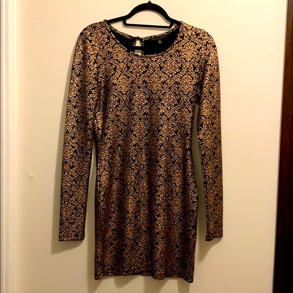 Luca Couture gold formal mini dress - Picture 2 of 4